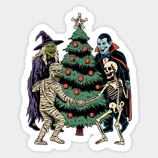Monsters Christmas Sticker